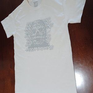 Doom Sayers Size S Unisex T-shirt Silver brand letters and ghost face